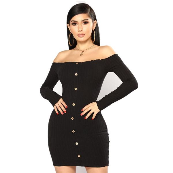 casual dresses female long sleeve button hip bag dress spring and autumn knitted mini sense party tight, Black;gray
casual dresses female long sleeve button hip bag dress spring and autumn knitted mini sense party tight, Black;gray