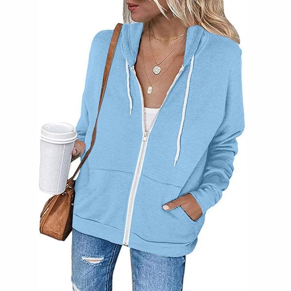 women's hoodies & sweatshirts casual solid color long sleeve drawstring pockets zip up hooded oversize elegant sweatshirt, Black
women's hoodies & sweatshirts casual solid color long sleeve drawstring pockets zip up hooded oversize elegant sweatshirt, Black