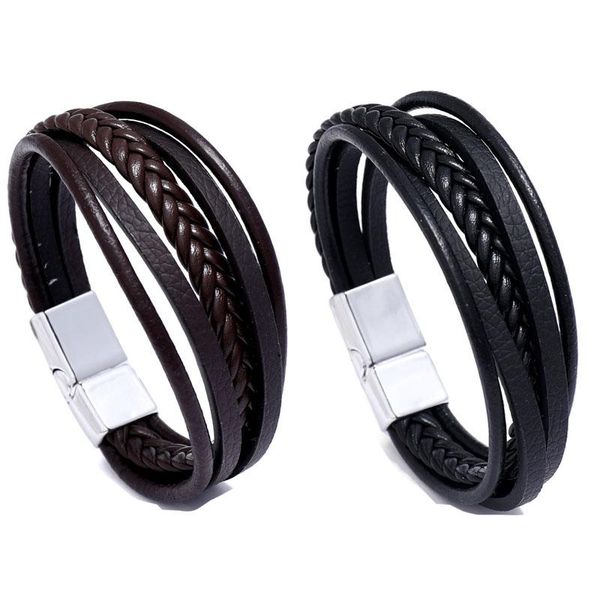 tennis handmade genuine leather bracelet for men layered bangle alloy magnetic clasp wristband hand jewelry friendship gifts, Golden;silver
tennis handmade genuine leather bracelet for men layered bangle alloy magnetic clasp wristband hand jewelry friendship gifts, Golden;silver