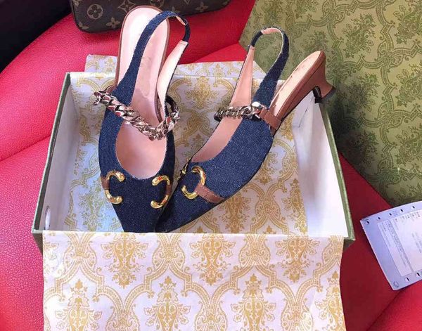 leather women's shoes summer fashion designer ladies sandals denim embroidered stiletto pumps luxury brand, Black
leather women's shoes summer fashion designer ladies sandals denim embroidered stiletto pumps luxury brand, Black