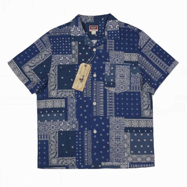 men's casual shirts indigo dong bob paisley camp vintage totem cotton flax hawaiian shirt, White;black
men's casual shirts indigo dong bob paisley camp vintage totem cotton flax hawaiian shirt, White;black