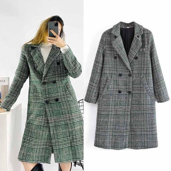 women's wool & blends womens essential elegant wear double breasted green plaid mid-long pea coat chic femme winter lapel jacket outwea, Black
women's wool & blends womens essential elegant wear double breasted green plaid mid-long pea coat chic femme winter lapel jacket outwea, Black