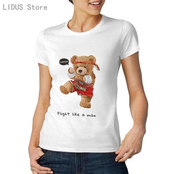 fashion style pure cotton funny boxing bear pattern printing and fresh short sleeve casual tshirt woman t-shirt tee women's, White
fashion style pure cotton funny boxing bear pattern printing and fresh short sleeve casual tshirt woman t-shirt tee women's, White