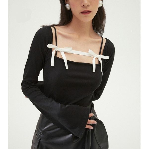 women's t-shirt spring new bowknot square collar woman slim long sleeve pure color women t-shirts fashion female black t-shir, White
women's t-shirt spring new bowknot square collar woman slim long sleeve pure color women t-shirts fashion female black t-shir, White