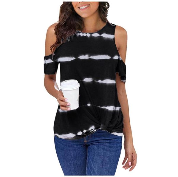 women's blouses & shirts womens fashion tie dye slit sleeve cold shoulder gradient color o neck short t shirt summer streetwear #t1g, White
women's blouses & shirts womens fashion tie dye slit sleeve cold shoulder gradient color o neck short t shirt summer streetwear #t1g, White