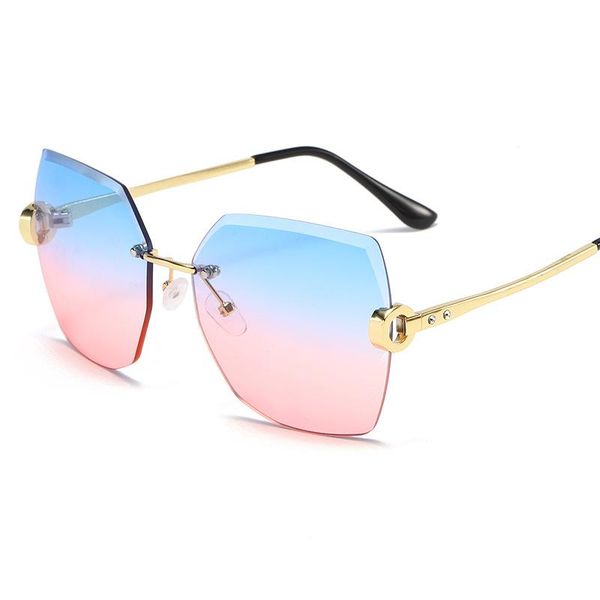 sunglasses vintage fashion oversized rimless women famous design lady summer style sun glasses, White;black
sunglasses vintage fashion oversized rimless women famous design lady summer style sun glasses, White;black