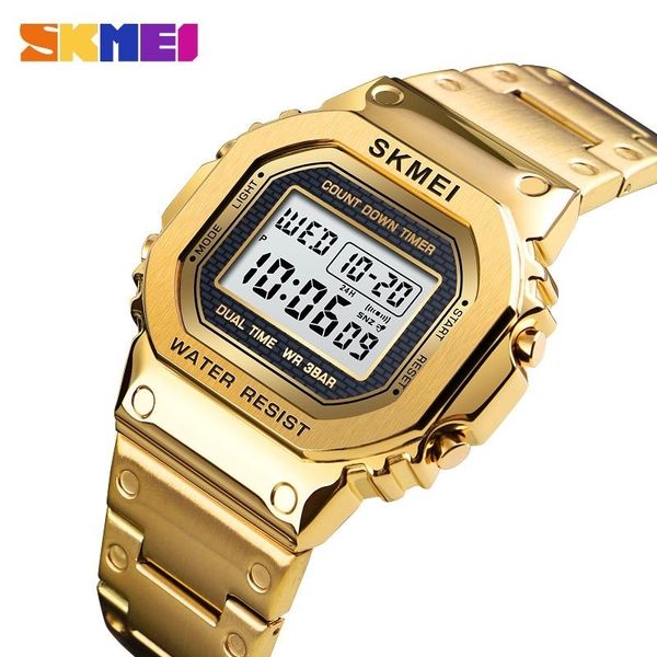 skmei gold sport watches for men 3bar waterproof digital watch fashion alloy case alarm stainless steel wristwatches 1456
skmei gold sport watches for men 3bar waterproof digital watch fashion alloy case alarm stainless steel wristwatches 1456