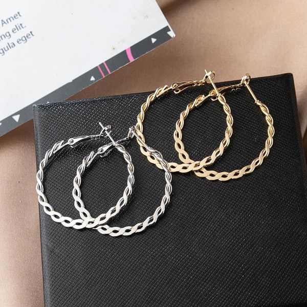 hoop & huggie selling fashion simple retro alloy hollow chain twist earrings jewelry for women, Golden;silver
hoop & huggie selling fashion simple retro alloy hollow chain twist earrings jewelry for women, Golden;silver