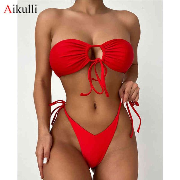 swimwear 2021 thong bikinis swimsuits women bandeau hollow out bikini set push up brezilian swim beachwear for bathing suit, White;black
swimwear 2021 thong bikinis swimsuits women bandeau hollow out bikini set push up brezilian swim beachwear for bathing suit, White;black