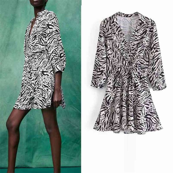 women summer leopard mini dress za 3/4 sleeveless v-neck bow female elegant fashion street dresses vestidos 210513, Black;gray
women summer leopard mini dress za 3/4 sleeveless v-neck bow female elegant fashion street dresses vestidos 210513, Black;gray