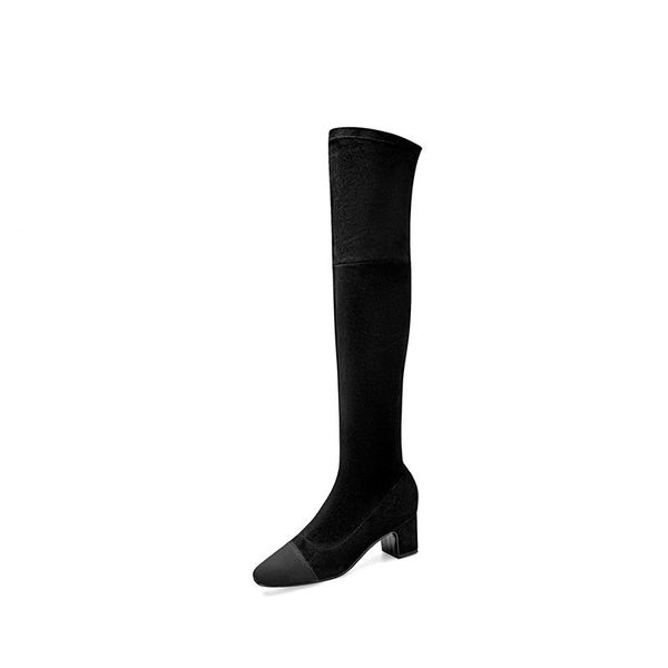 boots women's fashion -selling high-quality round toe solid color high heel knee-length, Black
boots women's fashion -selling high-quality round toe solid color high heel knee-length, Black