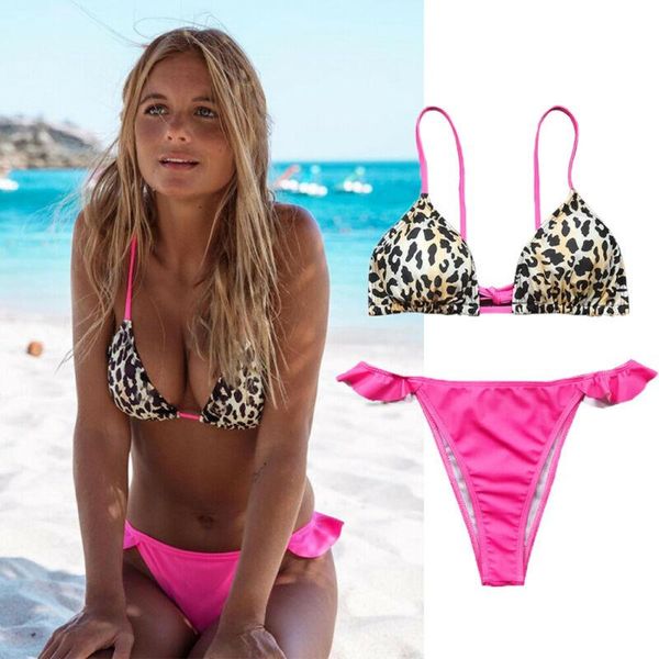 women's swimwear women ladies leopard print bikini gathering swimsuit underwear, White;black
women's swimwear women ladies leopard print bikini gathering swimsuit underwear, White;black