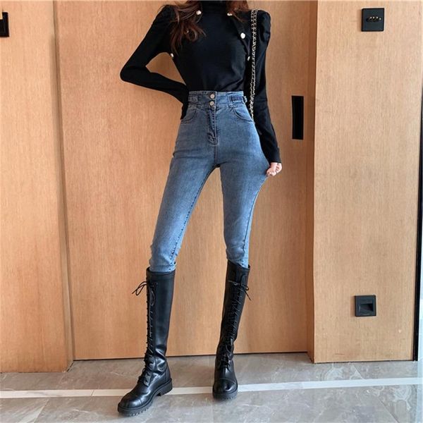women's jeans high waist stretch skinny denim pants 2021 fashion blue black vintage elastic slim pencil trousers ladies pantalon
women's jeans high waist stretch skinny denim pants 2021 fashion blue black vintage elastic slim pencil trousers ladies pantalon