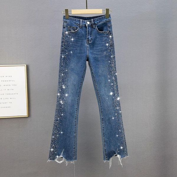 women's jeans for women 2021 spring fall high waist cotton stretch bootcut trousers grils drilling dark blue casual denim pants
women's jeans for women 2021 spring fall high waist cotton stretch bootcut trousers grils drilling dark blue casual denim pants