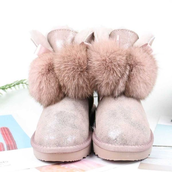 sweet fur ball sheepskin boots natural real wool snow sheep women flat pink winter short cute girl warm 210429, Black
sweet fur ball sheepskin boots natural real wool snow sheep women flat pink winter short cute girl warm 210429, Black