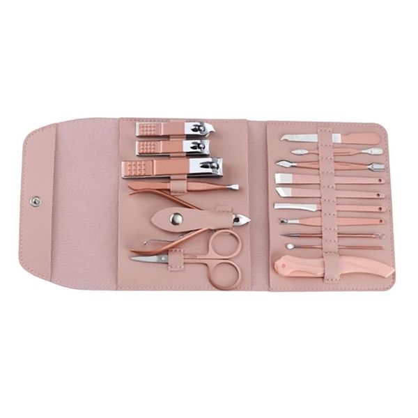 nail art kits 16 pcs clipper set stainless steel manicure tool pedicure scissor ear spoon shaving knife with leather bag
nail art kits 16 pcs clipper set stainless steel manicure tool pedicure scissor ear spoon shaving knife with leather bag