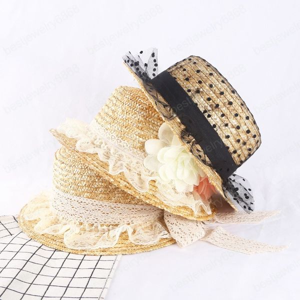 summer sun hat for women flowers lace ribbon flat shade straw hat lady girls outdoor vacation beach hat panama, Blue;gray
summer sun hat for women flowers lace ribbon flat shade straw hat lady girls outdoor vacation beach hat panama, Blue;gray