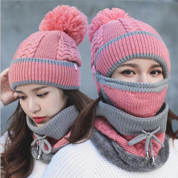 women's winter plus velvet padded bib protection cycling cap hats & scarves sets gszm024 fashion warm knitted woolen hat, Blue;gray
women's winter plus velvet padded bib protection cycling cap hats & scarves sets gszm024 fashion warm knitted woolen hat, Blue;gray