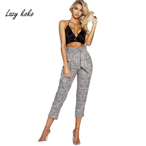 women's pants & capris lazykoko plus size women loose calf-length 2021 arrival vintage zipper plaid pencil elegant simple for lady, Black;white
women's pants & capris lazykoko plus size women loose calf-length 2021 arrival vintage zipper plaid pencil elegant simple for lady, Black;white