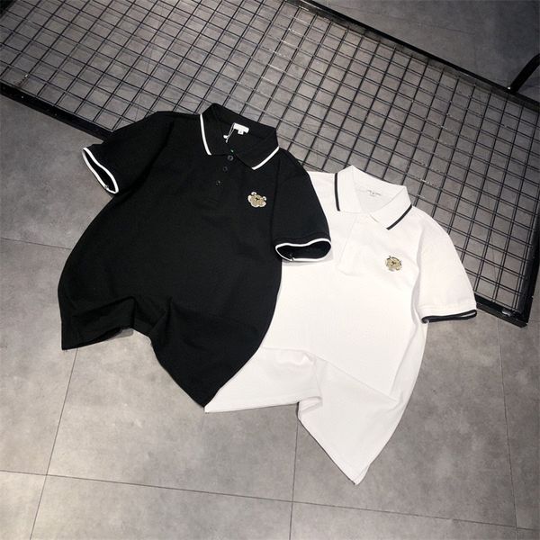 summer mens tiger head classic embroidered lapel polo shirt womens fashion thread collar three button design lovers short sleeves 21081111zy, White;black
summer mens tiger head classic embroidered lapel polo shirt womens fashion thread collar three button design lovers short sleeves 21081111zy, White;black