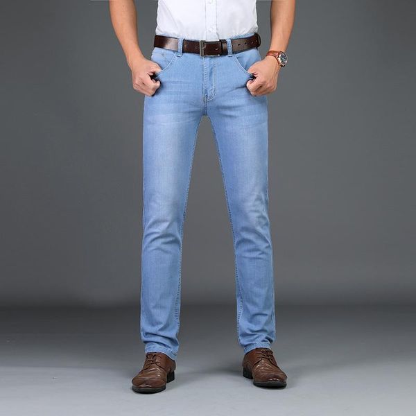 men's jeans fashion men trousers skinny business male stretch denim casual light blue vintage dress pant spring summer
men's jeans fashion men trousers skinny business male stretch denim casual light blue vintage dress pant spring summer