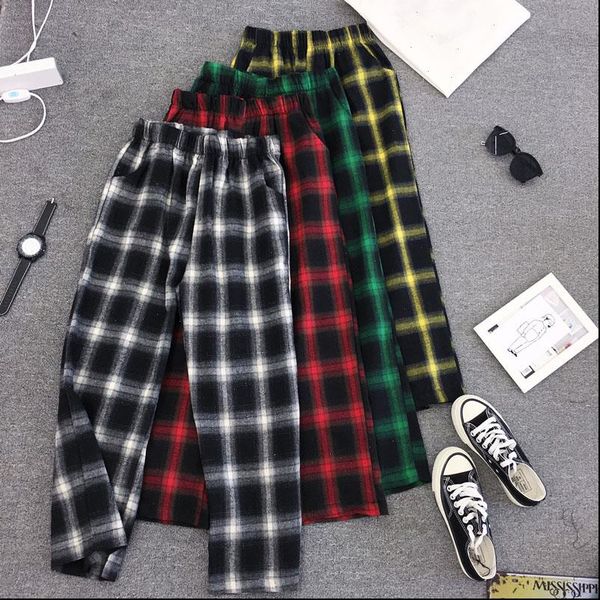 ins sports women pants retro female spring and autumn ulzzang students korean loose straight leg harajuku casual wide plaid, Black;white
ins sports women pants retro female spring and autumn ulzzang students korean loose straight leg harajuku casual wide plaid, Black;white