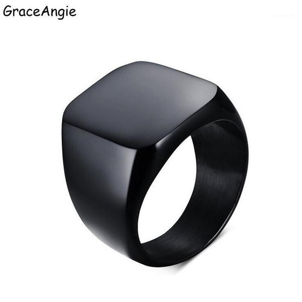 cluster rings graceangie jewelry high polished signet solid stainless steel ring titanium biker for men's custom gift1, Golden;silver
cluster rings graceangie jewelry high polished signet solid stainless steel ring titanium biker for men's custom gift1, Golden;silver
