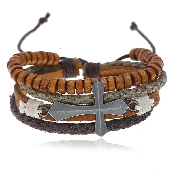 bangles bracelet straight beaded alloy cross cowhide multilayer wood bead leather, Black
bangles bracelet straight beaded alloy cross cowhide multilayer wood bead leather, Black