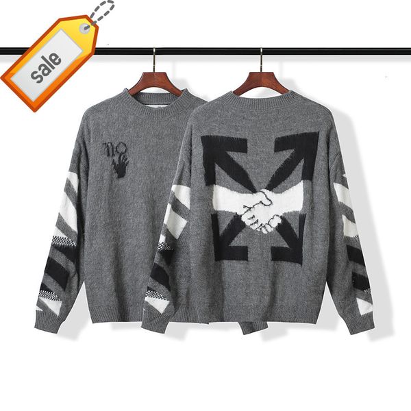 quality off mohair correct high dark gray handshake pattern pullover knitted sweater batch, White;black
quality off mohair correct high dark gray handshake pattern pullover knitted sweater batch, White;black