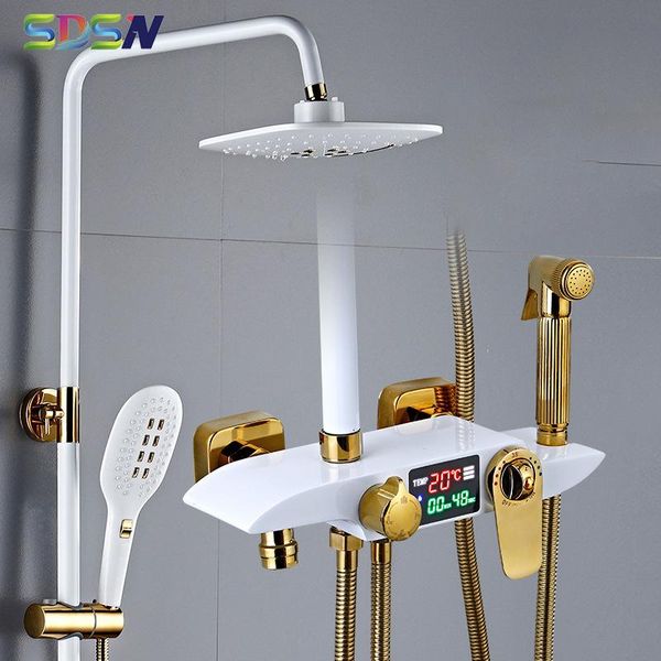 thermostatic bath shower set sdsn solid brass bathtub faucet temperature display digital system cold bathroom sets
thermostatic bath shower set sdsn solid brass bathtub faucet temperature display digital system cold bathroom sets