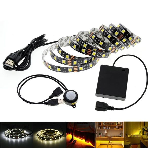 automatic pir motion sensor switch led strip set usb / battery operated under bed light bedroom night lights white/warm white strips
automatic pir motion sensor switch led strip set usb / battery operated under bed light bedroom night lights white/warm white strips