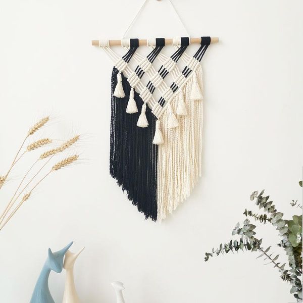 decorative objects & figurines nordic black/white hand-woven tapestry wall hanging fringed macrame living room bedroom headboard decoration
decorative objects & figurines nordic black/white hand-woven tapestry wall hanging fringed macrame living room bedroom headboard decoration