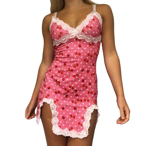 womens women dress bodycon mini cute cherry print spaghetti strap sleeveless lace patchwork cami good quality, Black;gray
womens women dress bodycon mini cute cherry print spaghetti strap sleeveless lace patchwork cami good quality, Black;gray
