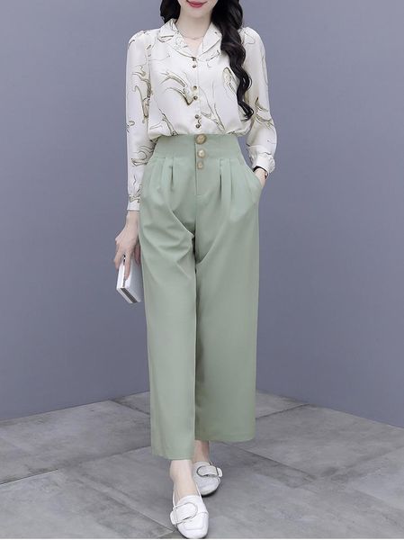 office lady women's clothing fashion 2 piece set spring and pants slim year-old female costume two, White
office lady women's clothing fashion 2 piece set spring and pants slim year-old female costume two, White