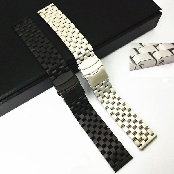 watch bands wholesale 10pcs/lot 20mm 22mm solid stainless steel strap silver and black band men -wbt008, Black;brown 
watch bands wholesale 10pcs/lot 20mm 22mm solid stainless steel strap silver and black band men -wbt008, Black;brown