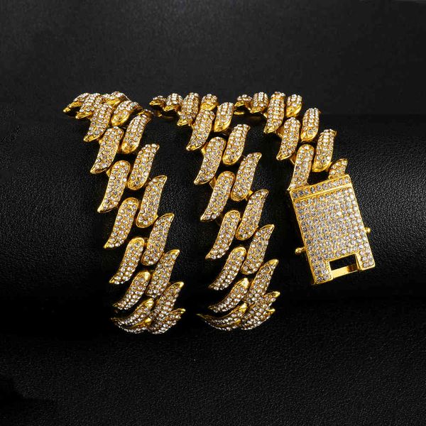 d&z new thorns cuban link necklace heavy chain alloy ziron material prong setting 3a+cz stones hop hip rapper jewelry x0509, Black
d&z new thorns cuban link necklace heavy chain alloy ziron material prong setting 3a+cz stones hop hip rapper jewelry x0509, Black