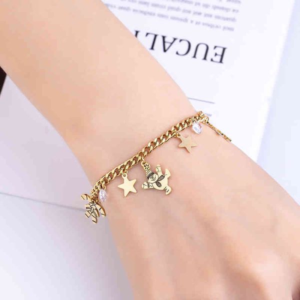 new beautiful crystal and snowflake snowman charm bracelet for women stainless steel gold color star jewelry bracelets wholesale, Golden;silver
new beautiful crystal and snowflake snowman charm bracelet for women stainless steel gold color star jewelry bracelets wholesale, Golden;silver