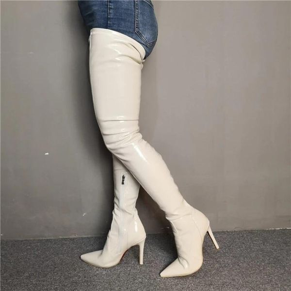 boots women thigh high stiletto heels nice pointed toe gorgeous beige shoes plus us size 5-15, Black
boots women thigh high stiletto heels nice pointed toe gorgeous beige shoes plus us size 5-15, Black