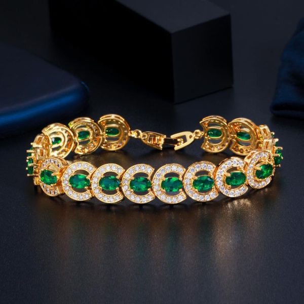 link, chain glittering african green cubic zirconia tennis link luxury bracelet for women dubai gold color wedding charms jewelry, Black
link, chain glittering african green cubic zirconia tennis link luxury bracelet for women dubai gold color wedding charms jewelry, Black