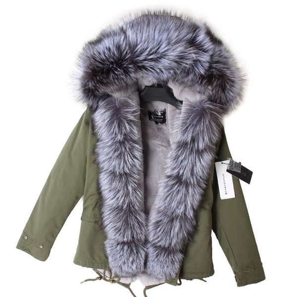 women's fur & faux 2021 russian women winter jacket camouflage army green natural real collar coat hooded outwear warm thick parka, Black
women's fur & faux 2021 russian women winter jacket camouflage army green natural real collar coat hooded outwear warm thick parka, Black