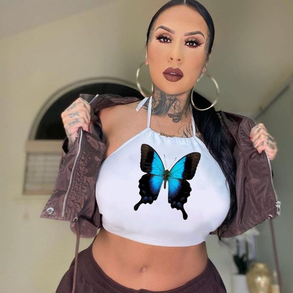 women's tanks & camis 2021 summer fashion trend stretch print butterfly vest chest wrap sling, White
women's tanks & camis 2021 summer fashion trend stretch print butterfly vest chest wrap sling, White