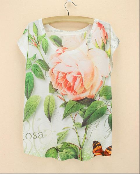 floral womens print sale flower leaf spring 3d printing shirts for women solid round collar promotion t shirt, White
floral womens print sale flower leaf spring 3d printing shirts for women solid round collar promotion t shirt, White