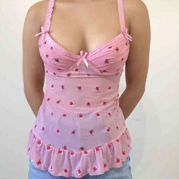 sweet floral pink bustier women tanks mesh lace trim bowknot camisole underwire padding tank streetwear, White
sweet floral pink bustier women tanks mesh lace trim bowknot camisole underwire padding tank streetwear, White