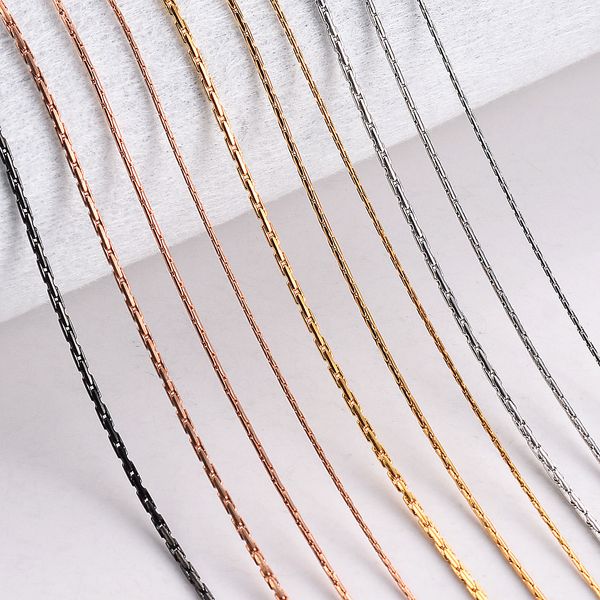 1 piece width 0.6mm/0.8mm/1mm chain women stainless steel tiny necklace for pendant jewelry, Silver
1 piece width 0.6mm/0.8mm/1mm chain women stainless steel tiny necklace for pendant jewelry, Silver