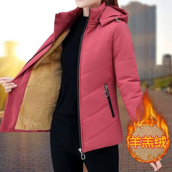 women's down & parkas women plus velvet cotton jacket 2021 female winter fleece warm hood coat ladies padded jackets size 5xl s1341, Black
women's down & parkas women plus velvet cotton jacket 2021 female winter fleece warm hood coat ladies padded jackets size 5xl s1341, Black