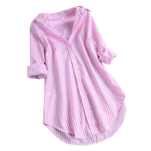 women's blouses & shirts plus size women tunic chic stripe blouse autumn ladies large button lace v neck long sleeve shirt blusas, White
women's blouses & shirts plus size women tunic chic stripe blouse autumn ladies large button lace v neck long sleeve shirt blusas, White