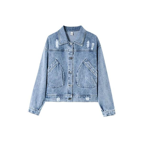 women's jackets fashion denim jacket full sleeve loose button short lapel wild leisure spring 2021 autumn coat harajuku, Black;brown
women's jackets fashion denim jacket full sleeve loose button short lapel wild leisure spring 2021 autumn coat harajuku, Black;brown