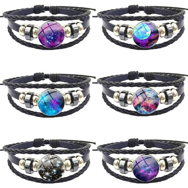 charm bracelets illusion nebula for women girls jewelry classic glass cabochon black leather bracelet bangle fashion, Golden;silver
charm bracelets illusion nebula for women girls jewelry classic glass cabochon black leather bracelet bangle fashion, Golden;silver