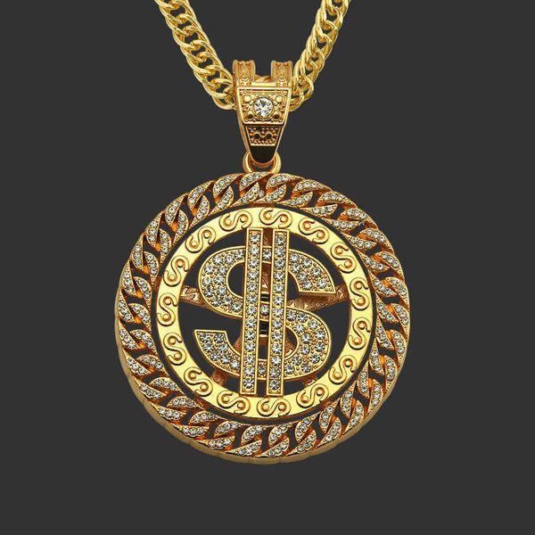 amulet neck pendants creative style necklace cool exaggerated men's hip hop diamond dollar pendant, Silver
amulet neck pendants creative style necklace cool exaggerated men's hip hop diamond dollar pendant, Silver