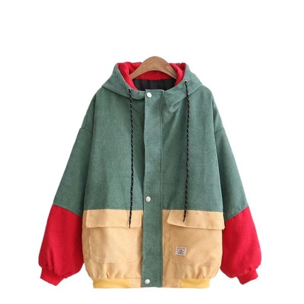 women's jackets women patchwork corduroy hooded jacket 2021 autumn winter vintage full sleeve casual ladies daily warmness outwear coat, Black;brown
women's jackets women patchwork corduroy hooded jacket 2021 autumn winter vintage full sleeve casual ladies daily warmness outwear coat, Black;brown